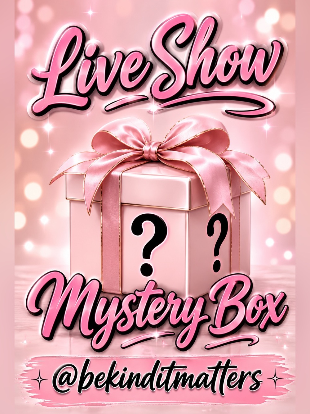 Flyer for Live show Mystery Box